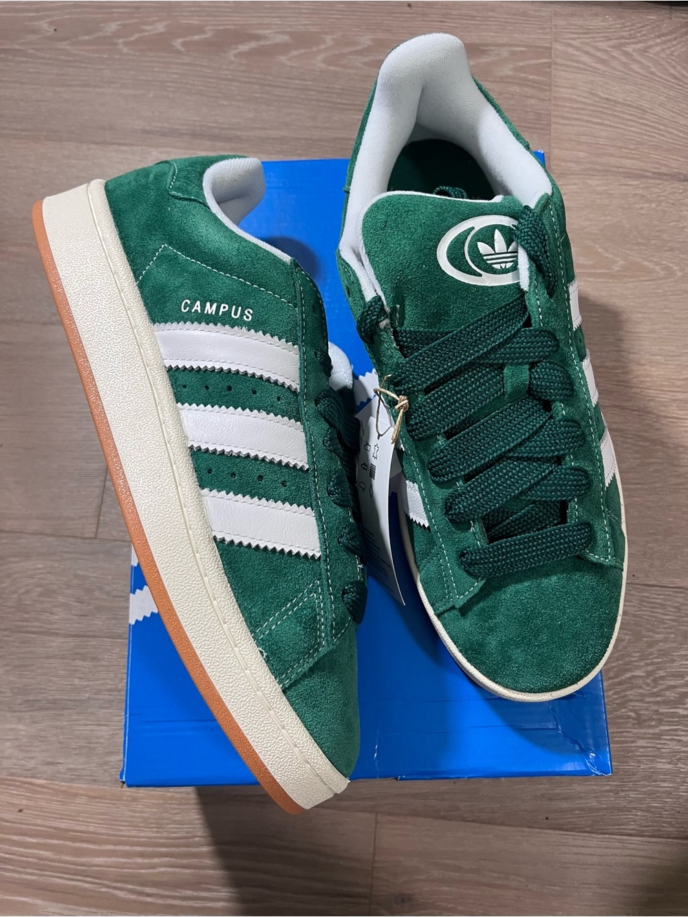Adidas Originals Campus 00s Dark Green White Men’s Size 9 - Picture 1 of 9